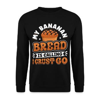Drôle de vêtements de cuisson au pain aux bananes - Sweat-shirt Unisexe - noir - Devant - Alina (178cm) & Michal (187cm)
