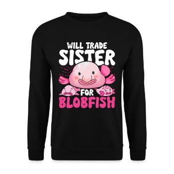 Blobfisch échangera sa sœur contre Blobfish - Sweat-shirt Unisexe - noir - Devant - Alina (178cm) & Michal (187cm)