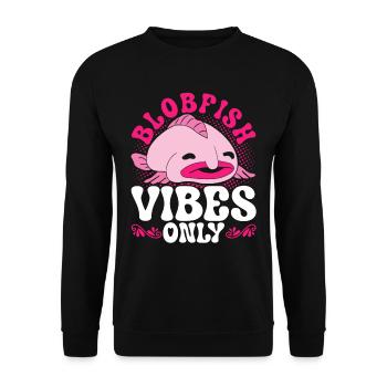 Blobfisch Blobfish Vibes uniquement - Sweat-shirt Unisexe - noir - Devant - Alina (178cm) & Michal (187cm)