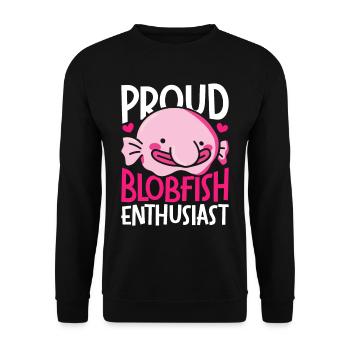 Blobfisch Fier Blobfish Enthausiast - Sweat-shirt Unisexe - noir - Devant - Alina (178cm) & Michal (187cm)