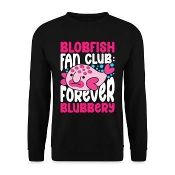 Blobfisch Blobfish Fan Club Forever Blubbery - Sweat-shirt Unisexe - noir - Devant - Alina (178cm) & Michal (187cm)