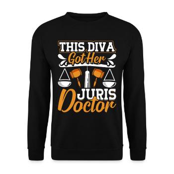 Doctorat Grand Diplôme - Sweat-shirt Unisexe - noir - Devant - Alina (178cm) & Michal (187cm)