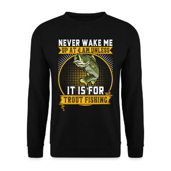 Funny Fishing Men Women - Unisex Pullover - Schwarz - Vorne - Alina (178cm) & Michal (187cm)