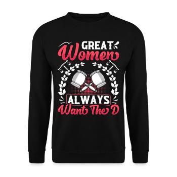 Doctorate Degree great - Unisex Pullover - Schwarz - Vorne - Alina (178cm) & Michal (187cm)