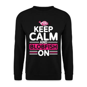 Blobfisch Keep Calm And Blobfish On - Sweat-shirt Unisexe - noir - Devant - Alina (178cm) & Michal (187cm)