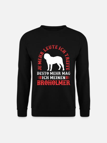 Broholmer mehr mögen Dänische Dogge - Unisex Pullover - Schwarz