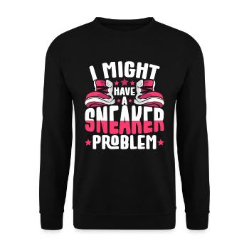 Collectionneur de baskets Je pourrais avoir un problème de baskets - Sweat-shirt Unisexe - noir - Devant - Alina (178cm) & Michal (187cm)