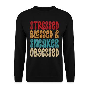 Sneaker Collector Shoe Collector - Unisex Sweatshirt - black - Front - Alina (178cm) & Michal (187cm)