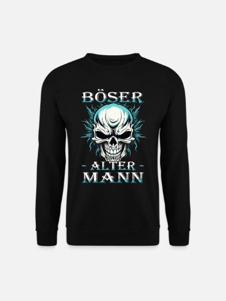 Böser alter Mann - Biker Opa | Motorradfahrer - Unisex Pullover - Schwarz