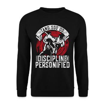 Tang Soo Do Discipline personnifiée - Sweat-shirt Unisexe - noir - Devant - Alina (178cm) & Michal (187cm)