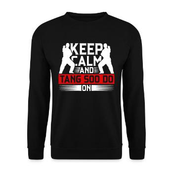 Restez calme et Tang alors faites sur - Sweat-shirt Unisexe - noir - Devant - Alina (178cm) & Michal (187cm)