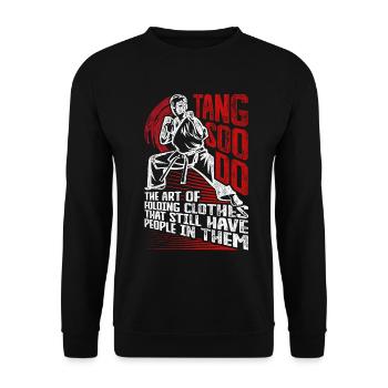 Tang Soo Do The Art Folding Clothes Have People - Sweat-shirt Unisexe - noir - Devant - Alina (178cm) & Michal (187cm)