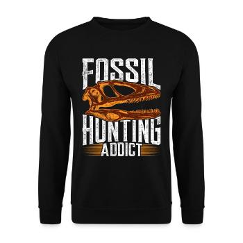Chasseur de fossiles Paléontologie accro Paléontologie - Sweat-shirt Unisexe - noir - Devant - Alina (178cm) & Michal (187cm)
