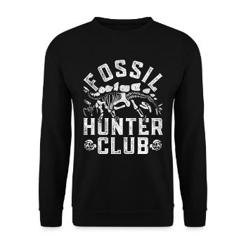 Fossil Hunter Club Paläontologie Paläontologe - Unisex Pullover - Schwarz - Vorne - Alina (178cm) & Michal (187cm)