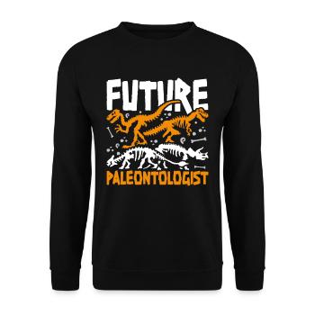 Future Paleontologist Paläontologie Paläontologe - Unisex Pullover - Schwarz - Vorne - Alina (178cm) & Michal (187cm)
