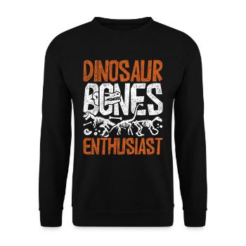 Paléontologie Os de dinosaures Enthausiast - Sweat-shirt Unisexe - noir - Devant - Alina (178cm) & Michal (187cm)