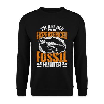 I'm Not Old I'm An Experienced Fossil Hunter - Unisex Pullover - Schwarz - Vorne - Alina (178cm) & Michal (187cm)