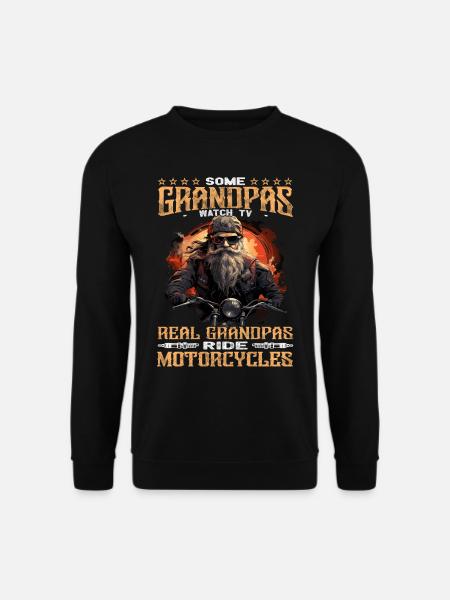 Real Grandpas Ride Motorcycles | Motorradfahrer - Unisex Pullover - Schwarz