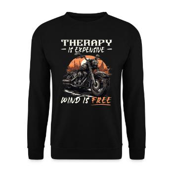 Motorrad | Motorradfahrer & Biker Spüche - Unisex Pullover - Schwarz - Vorne - Alina (178cm) & Michal (187cm)
