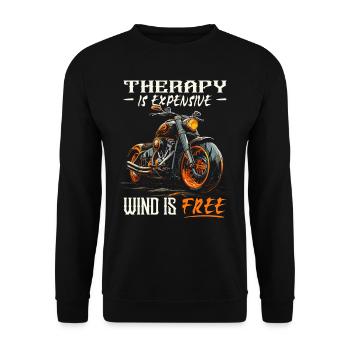 Motorrad | Motorradfahrer & Biker Spüche - Unisex Pullover - Schwarz - Vorne - Alina (178cm) & Michal (187cm)
