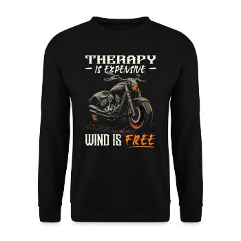 Motorrad | Motorradfahrer & Biker Spüche - Unisex Pullover - Schwarz - Vorne - Alina (178cm) & Michal (187cm)