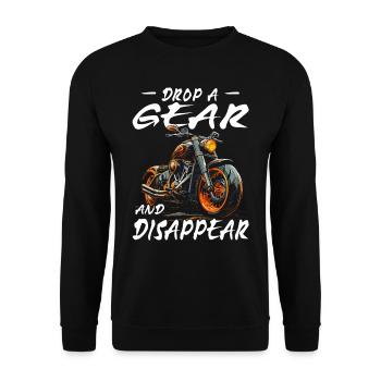 Motorrad | Motorradfahrer & Biker Spüche - Unisex Pullover - Schwarz - Vorne - Alina (178cm) & Michal (187cm)