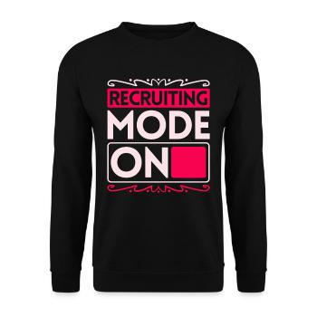HR Manager Human Resources Manager Recruiting Mode On - Unisex Sweatshirt - black - Front - Alina (178cm) & Michal (187cm)