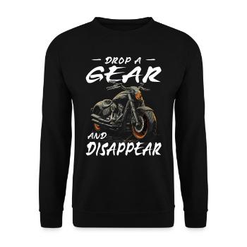 Motorrad | Motorradfahrer & Biker Spüche - Unisex Pullover - Schwarz - Vorne - Alina (178cm) & Michal (187cm)