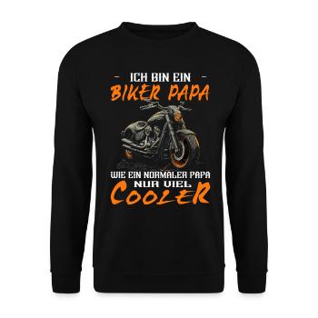 Motorradfahrer Sprüche | Motorrad & Biker - Unisex Pullover - Schwarz - Vorne - Alina (178cm) & Michal (187cm)