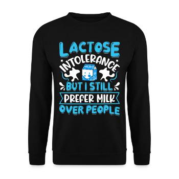 Produits laitiers intolérants au lactose - Sweat-shirt Unisexe - noir - Devant - Alina (178cm) & Michal (187cm)