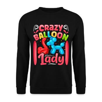 Conception de ballon de fête - Sweat-shirt Unisexe - noir - Devant - Alina (178cm) & Michal (187cm)