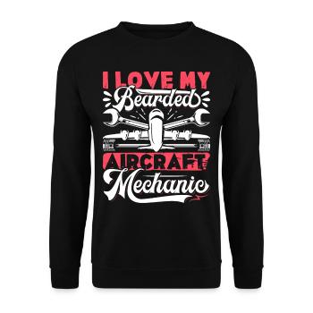 Love Avion aviation - Sweat-shirt Unisexe - noir - Devant - Alina (178cm) & Michal (187cm)