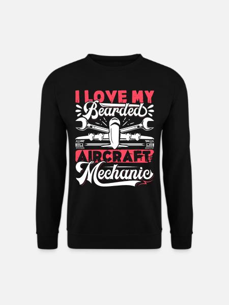 Love Airplane aviation - Unisex Sweatshirt - black