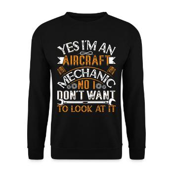 Love Avion aviation - Sweat-shirt Unisexe - noir - Devant - Alina (178cm) & Michal (187cm)