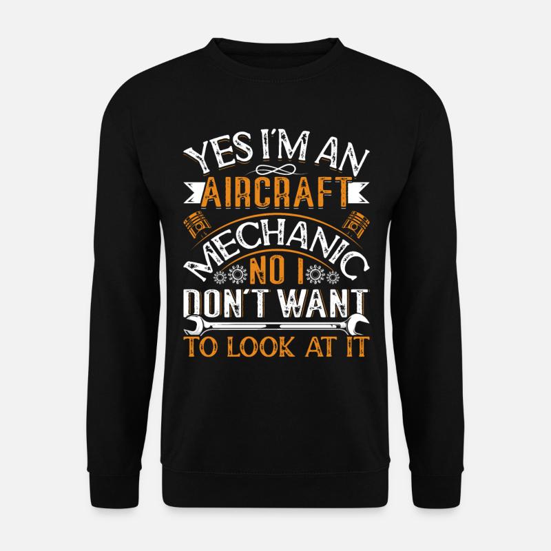 Love Airplane aviation - Unisex Sweatshirt - black