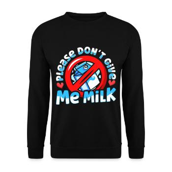 Produits laitiers intolérants au lactose - Sweat-shirt Unisexe - noir - Devant - Alina (178cm) & Michal (187cm)
