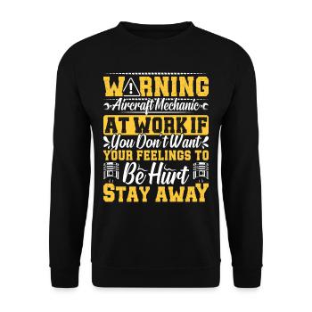 Love Airplane aviation - Unisex Sweatshirt - black - Front - Alina (178cm) & Michal (187cm)