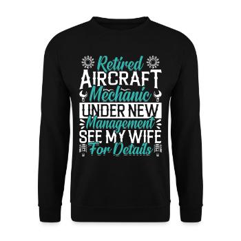 Love Avion aviation - Sweat-shirt Unisexe - noir - Devant - Alina (178cm) & Michal (187cm)