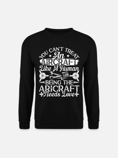 Love Avion aviation - Sweat-shirt Unisexe - noir