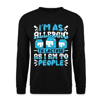 Produits laitiers intolérants au lactose - Sweat-shirt Unisexe - noir - Devant - Alina (178cm) & Michal (187cm)