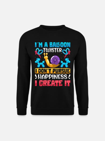 Conception de ballon de fête - Sweat-shirt Unisexe - noir