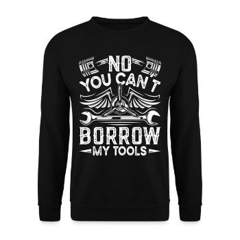 Elsker flyflyvning - Unisex sweater - sort - Foran - Alina (178cm) & Michal (187cm)