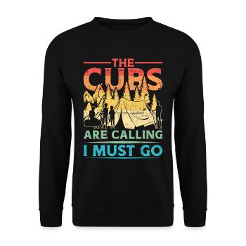 Pfadfinderführer The Cubs Are Calling I Must Go - Unisex Pullover - Schwarz - Vorne - Alina (178cm) & Michal (187cm)