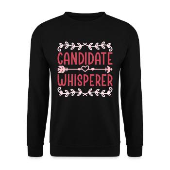 HR Manager Human Resources Manager Candidate Whisperer - Unisex Sweatshirt - black - Front - Alina (178cm) & Michal (187cm)