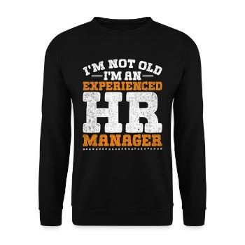 Je ne suis pas vieux, je suis un gestionnaire des ressources humaines expérimenté - Sweat-shirt Unisexe - noir - Devant - Alina (178cm) & Michal (187cm)