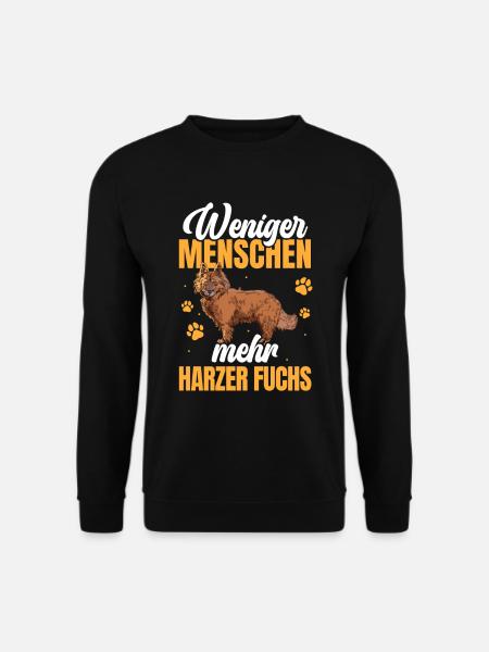 Mehr Harzer Fuchs altdeutscher Hütefuchs - Unisex Pullover - Schwarz