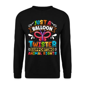 Conception de ballon de fête - Sweat-shirt Unisexe - noir - Devant - Alina (178cm) & Michal (187cm)
