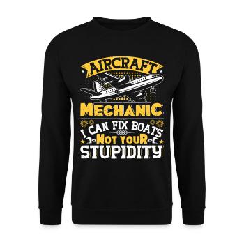 Love Avion aviation - Sweat-shirt Unisexe - noir - Devant - Alina (178cm) & Michal (187cm)