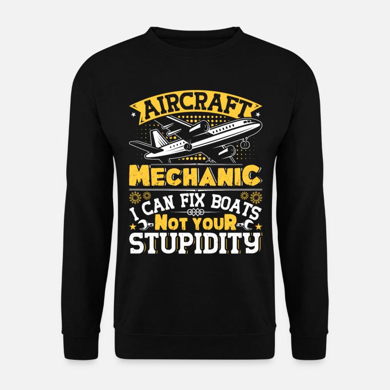 Love Airplane aviation - Unisex Sweatshirt - black