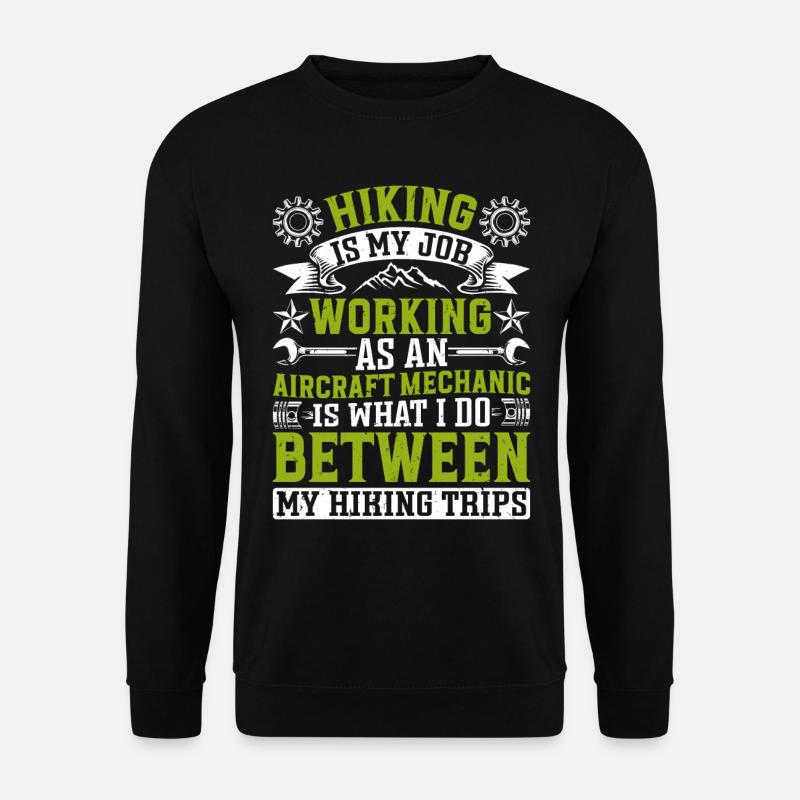 Love Airplane aviation - Unisex Pullover - Schwarz